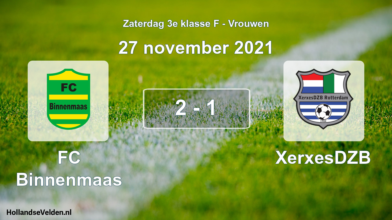 Total number of matches played: FC Binnenmaas - XerxesDZB 2 - 1 (27 November 2021)