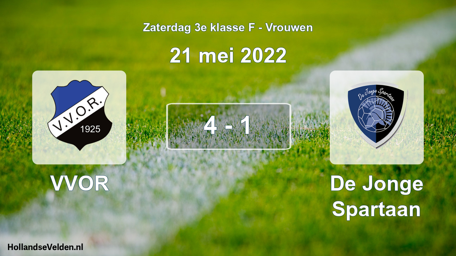 Total number of matches played: VVOR - De Jonge Spartaan 4 - 1 (21 May 2022)