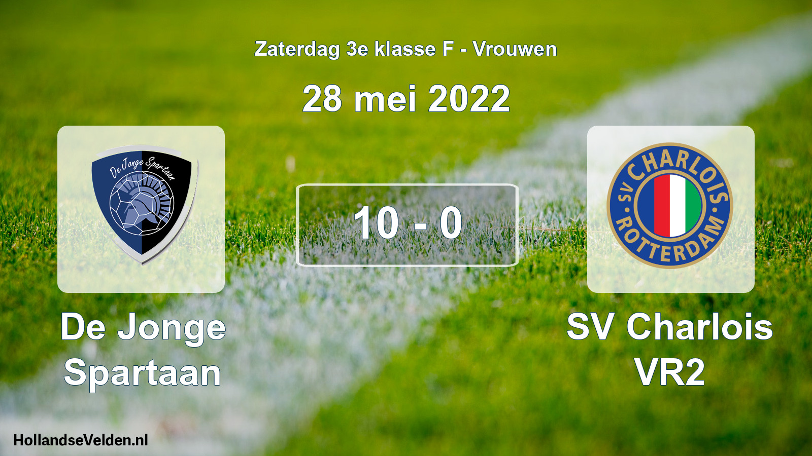 Total number of matches played: De Jonge Spartaan - SV Charlois VR2 10 - 0 (28 May 2022)