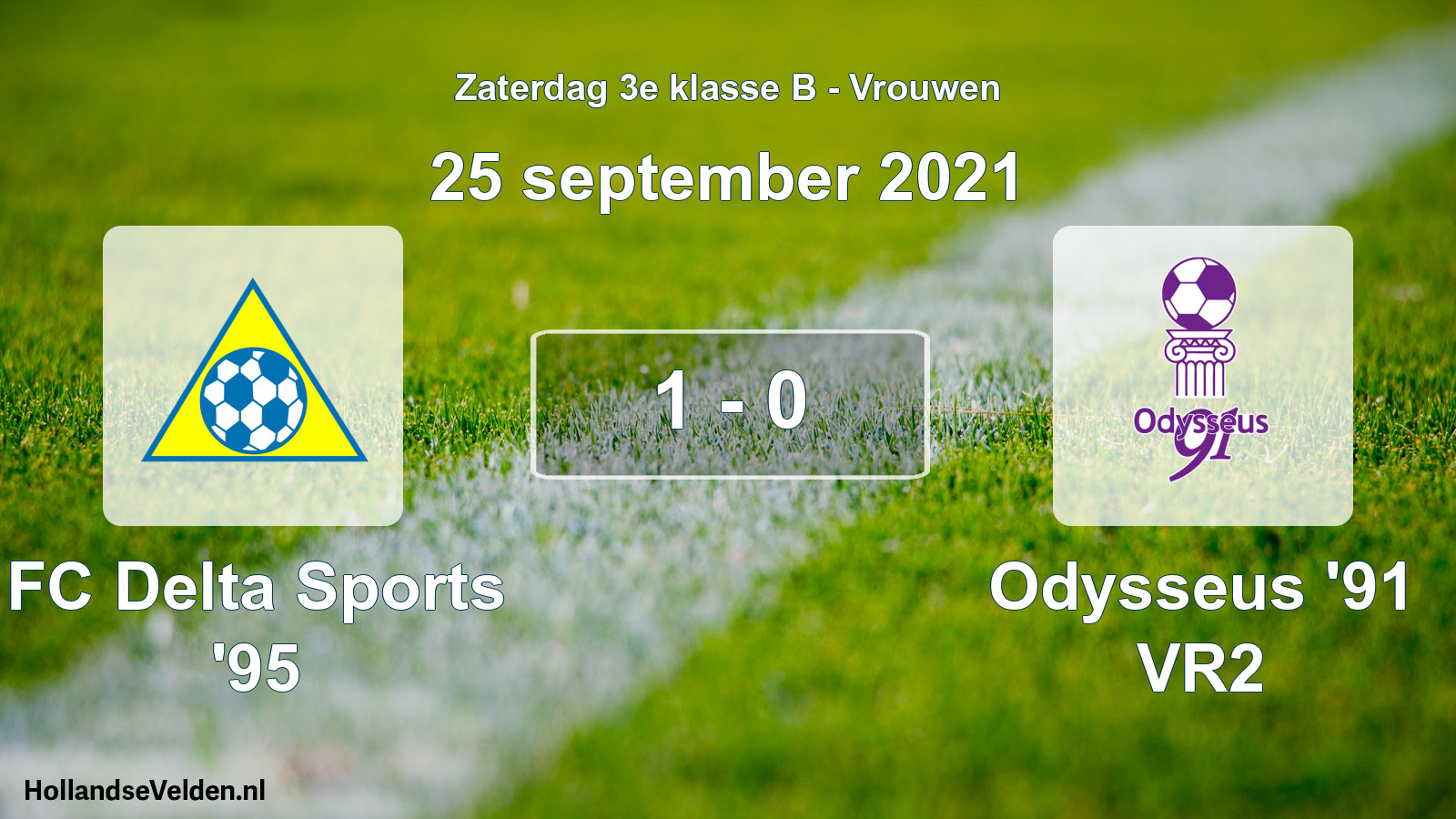 Total number of matches played: FC Delta Sports '95 - Odysseus '91 VR2 1 - 0 (25 September 2021)
