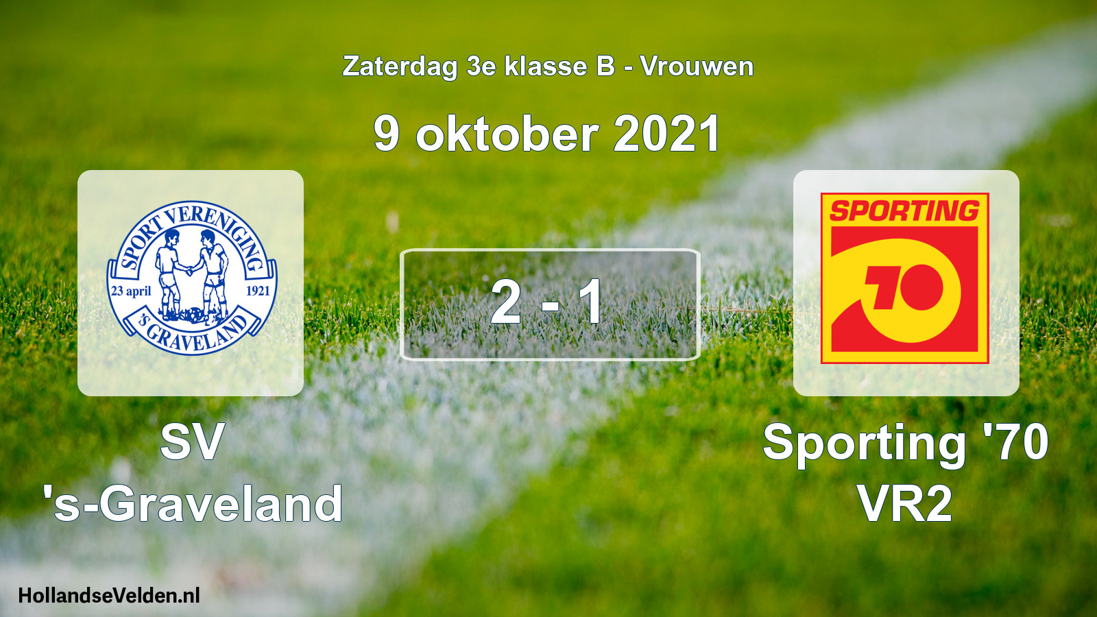 Gespeelde wedstrijd: SV 's-Graveland - Sporting '70 VR2 2 - 1 (9 oktober 2021)