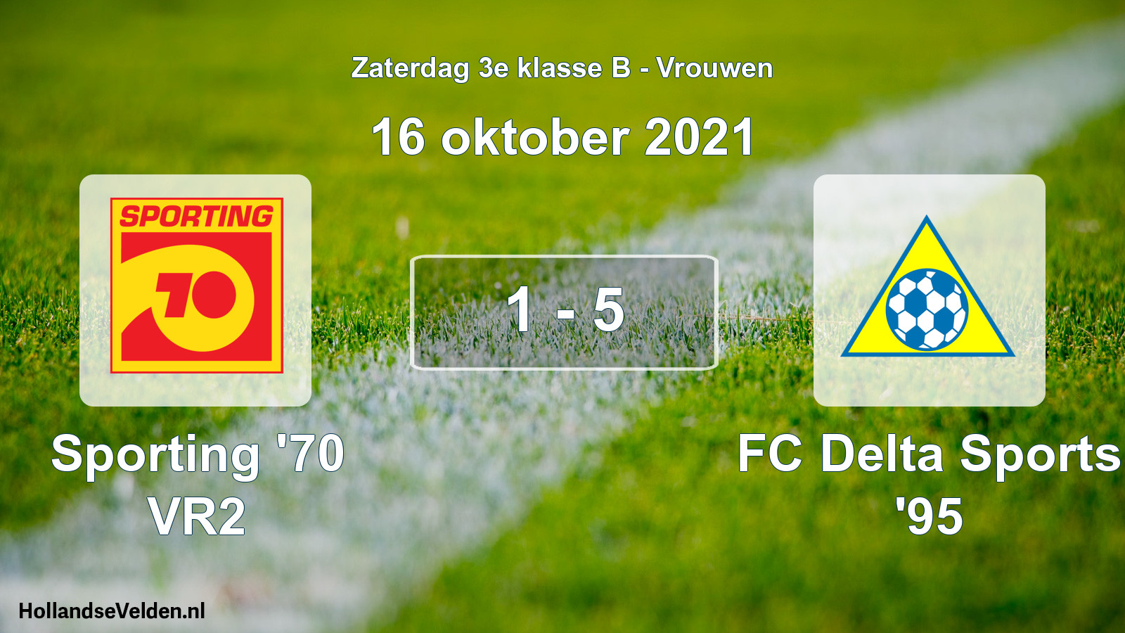 Gespeelde wedstrijd: Sporting '70 VR2 - FC Delta Sports '95 1 - 5 (16 oktober 2021)