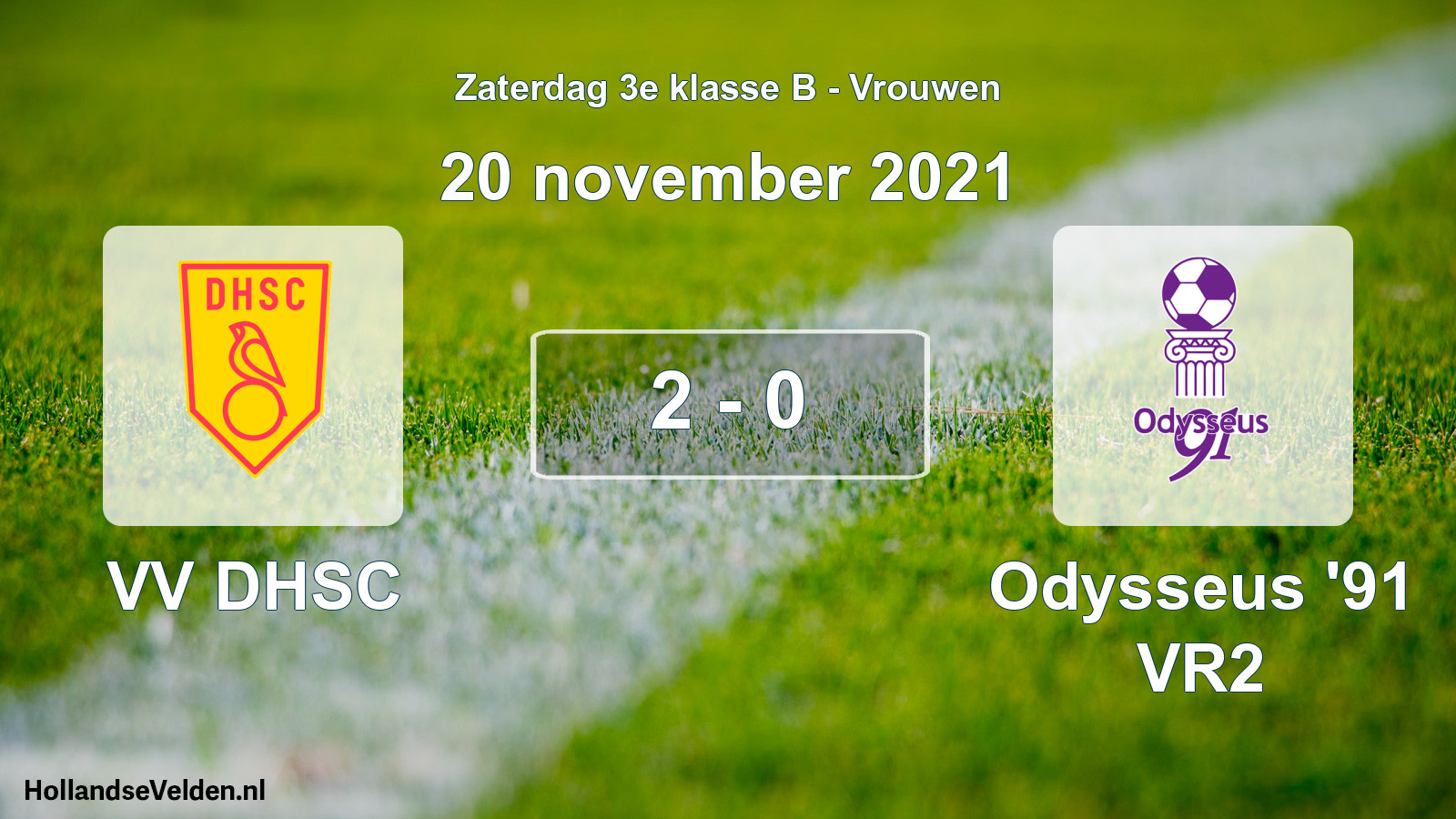 Gespeelde wedstrijd: VV DHSC - Odysseus '91 VR2 2 - 0 (20 november 2021)