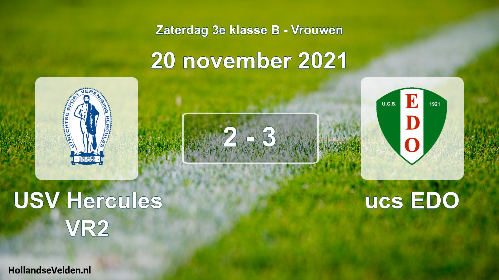 Gespeelde wedstrijd: USV Hercules VR2 - ucs EDO 2 - 3 (20 november 2021)