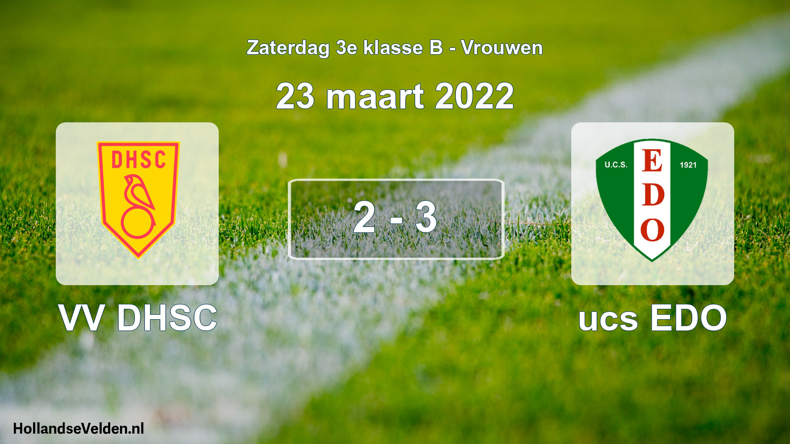 Gespeelde wedstrijd: VV DHSC - ucs EDO 2 - 3 (23 maart 2022)