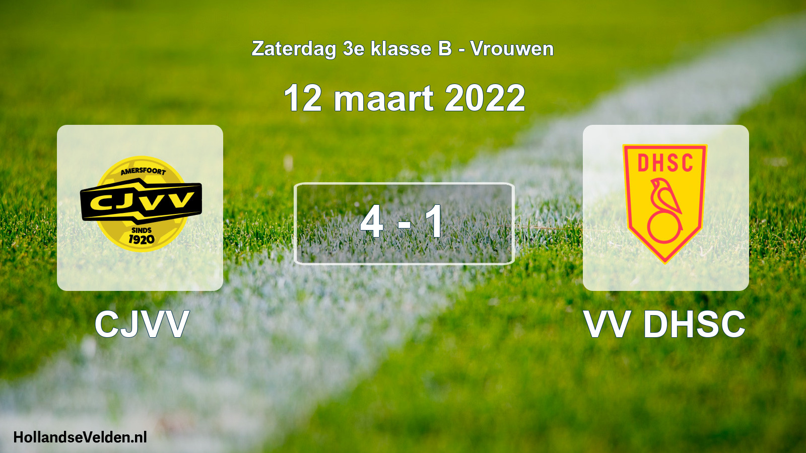 Gespeelde wedstrijd: CJVV - VV DHSC 4 - 1 (12 maart 2022)