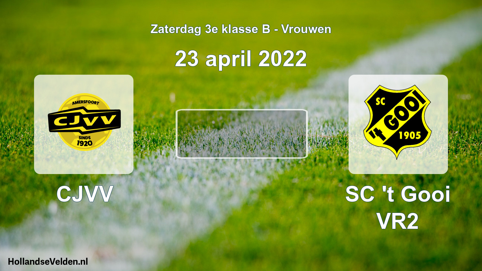Scheduled Match: CJVV - SC 't Gooi VR2 (23 April 2022)