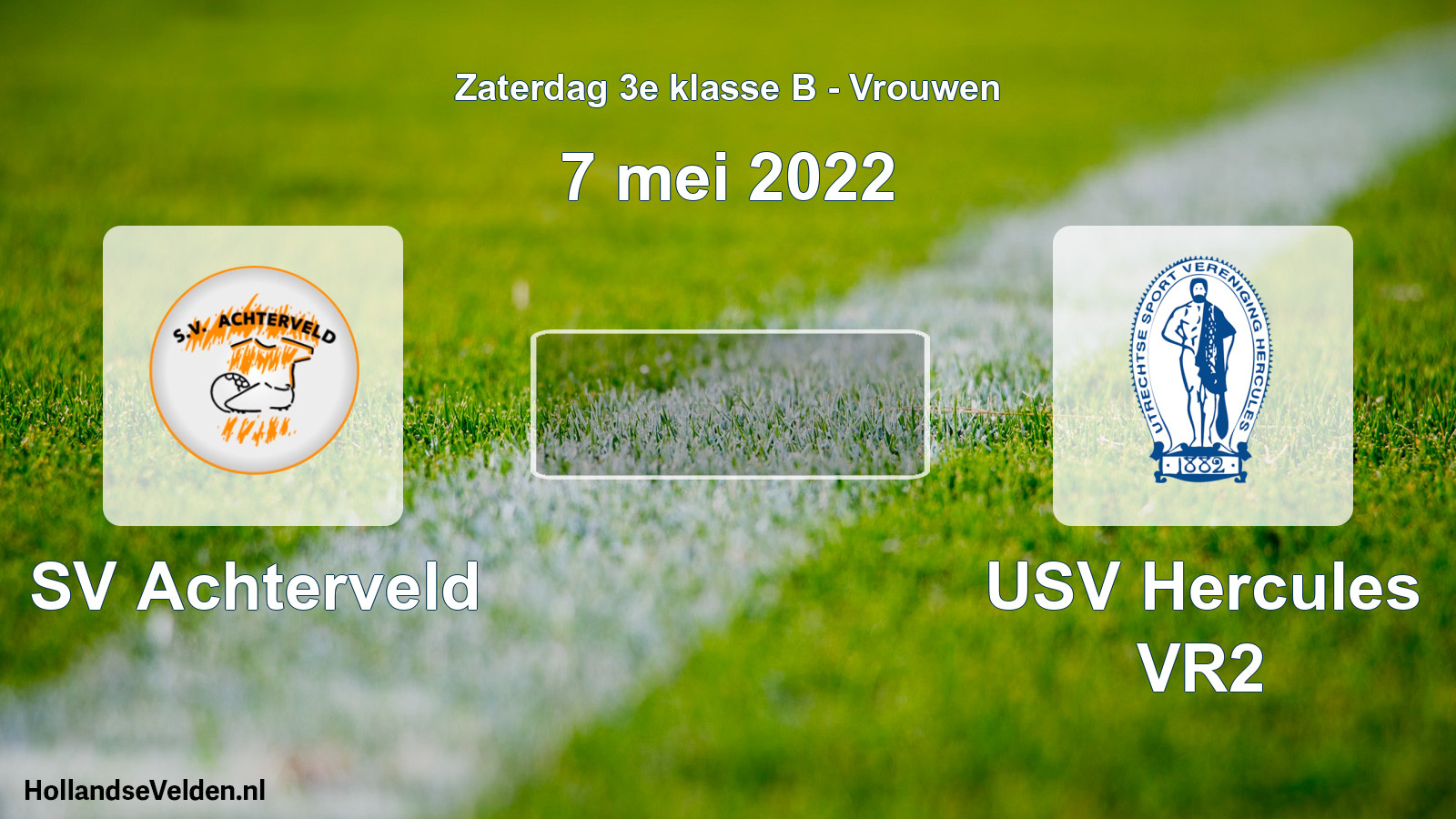 Geplande wedstrijd: SV Achterveld - USV Hercules VR2 (7 mei 2022)