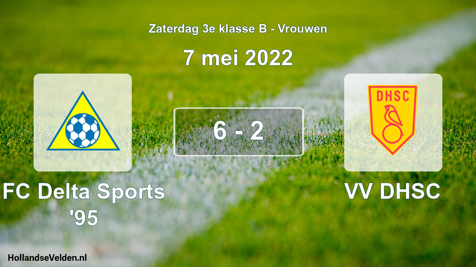 Gespeelde wedstrijd: FC Delta Sports '95 - VV DHSC 6 - 2 (7 mei 2022)