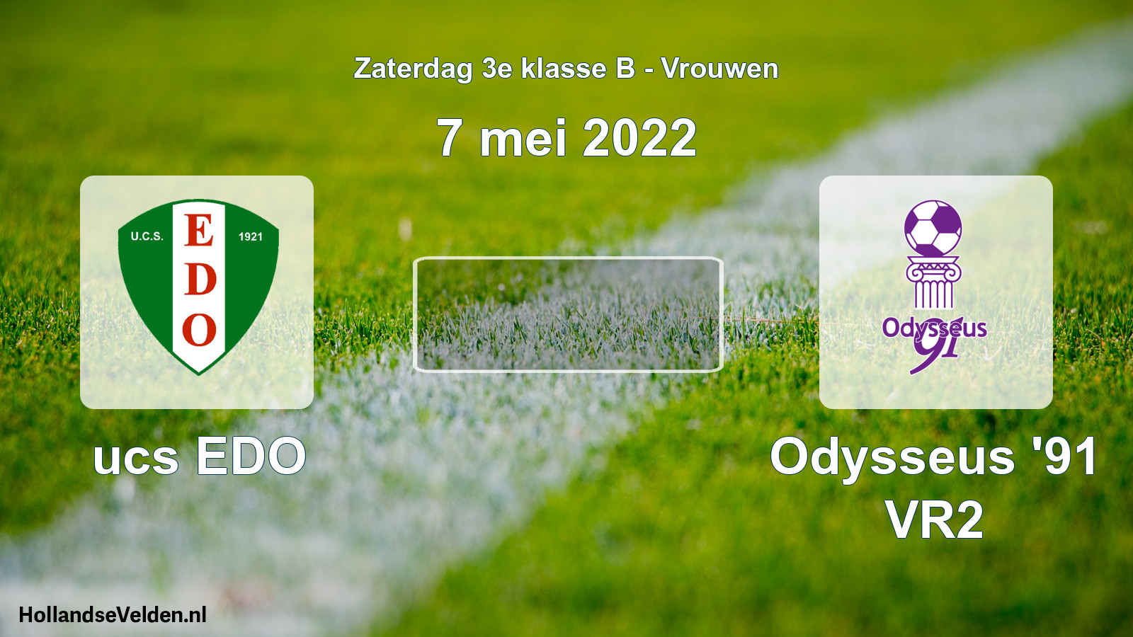 Geplande wedstrijd: ucs EDO - Odysseus '91 VR2 (7 mei 2022)