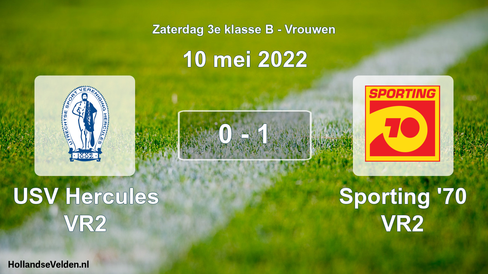 Gespeelde wedstrijd: USV Hercules VR2 - Sporting '70 VR2 0 - 1 (10 mei 2022)