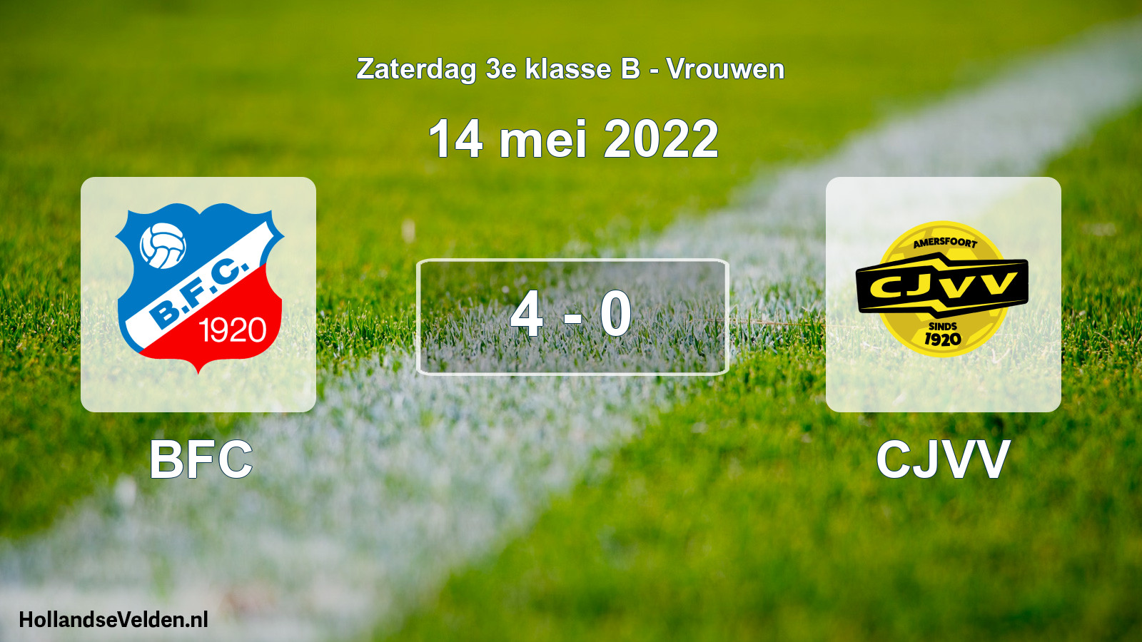 Gespeelde wedstrijd: BFC - CJVV 4 - 0 (14 mei 2022)