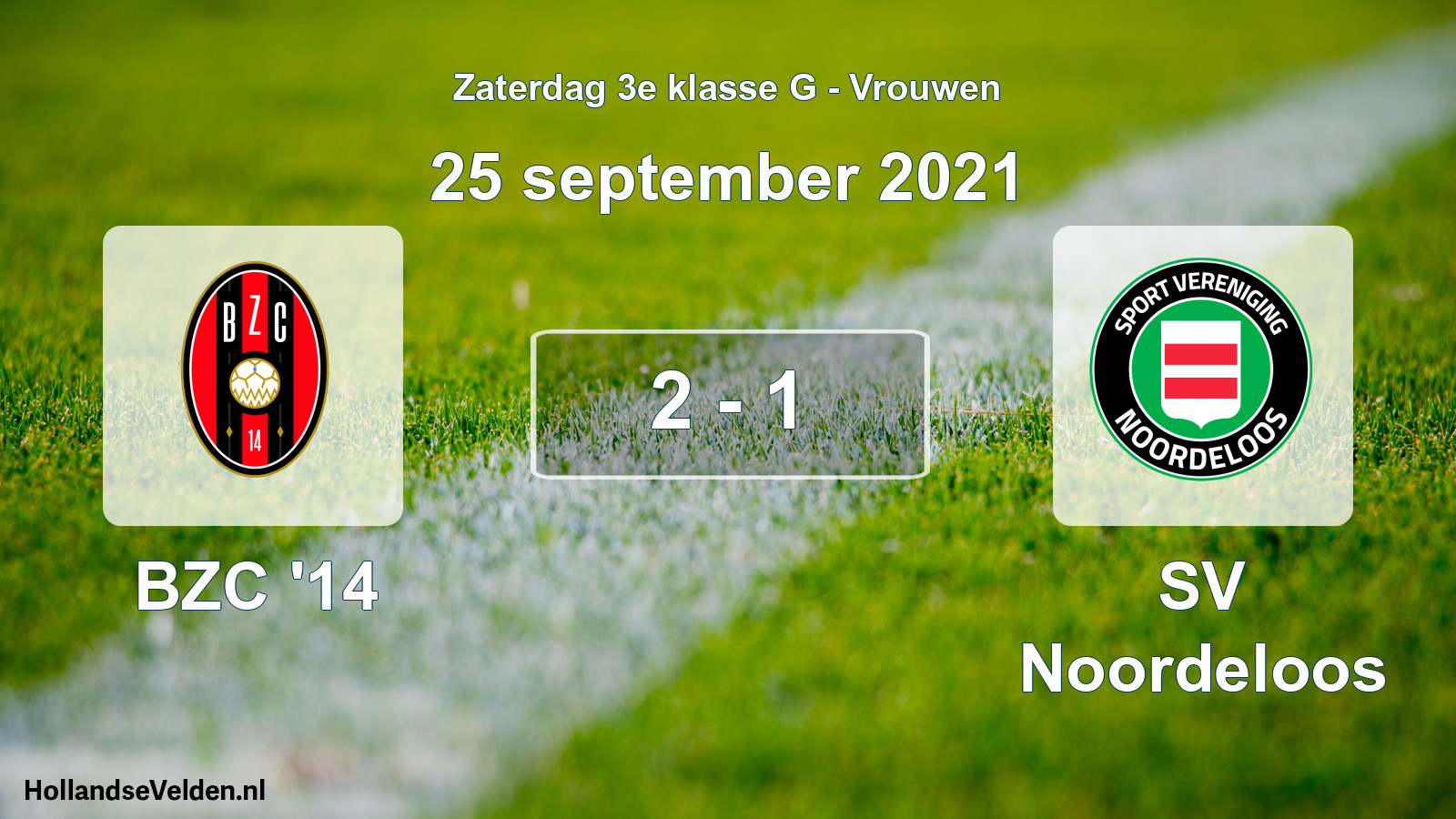 Total number of matches played: BZC '14 - SV Noordeloos 2 - 1 (25 September 2021)