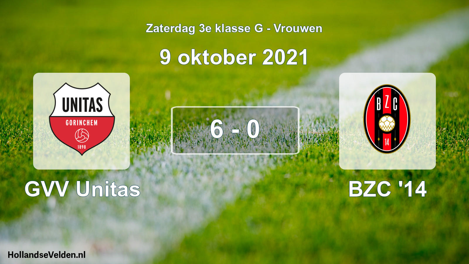 Total number of matches played: GVV Unitas - BZC '14 6 - 0 (9 October 2021)
