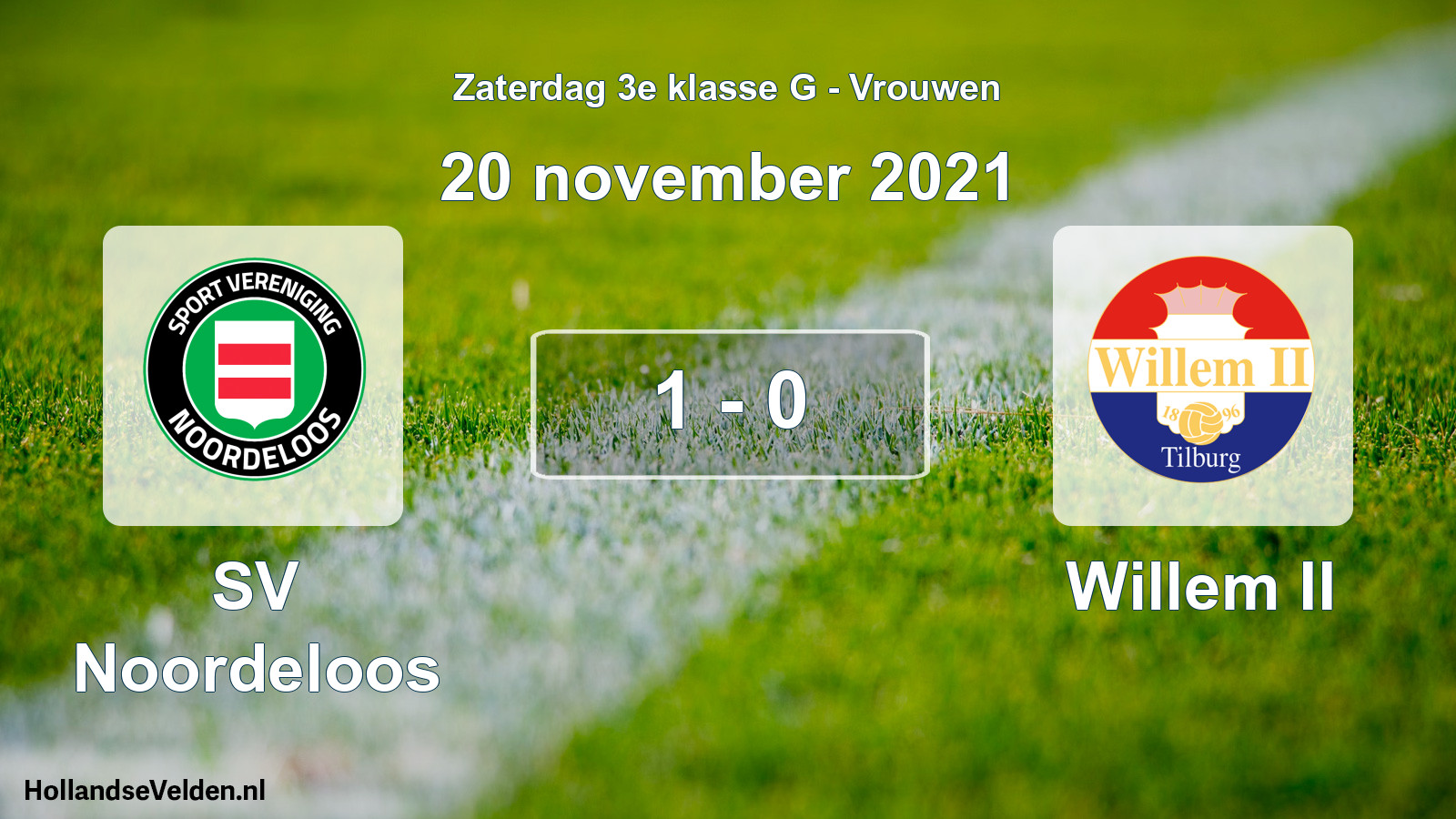 Total number of matches played: SV Noordeloos - Willem II 1 - 0 (20 November 2021)