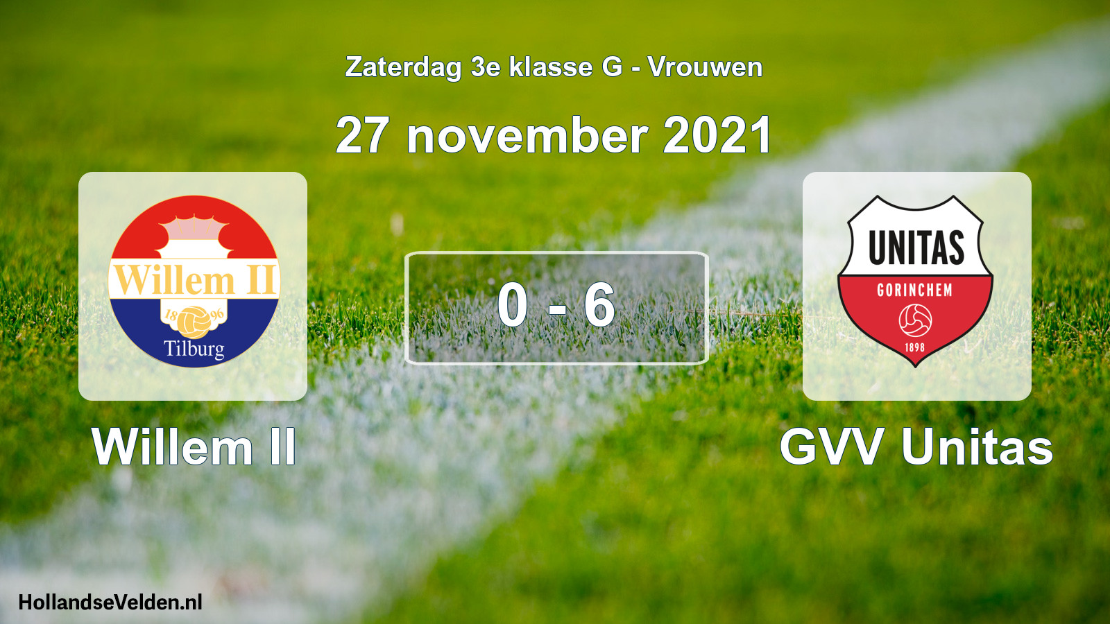 Total number of matches played: Willem II - GVV Unitas 0 - 6 (27 November 2021)