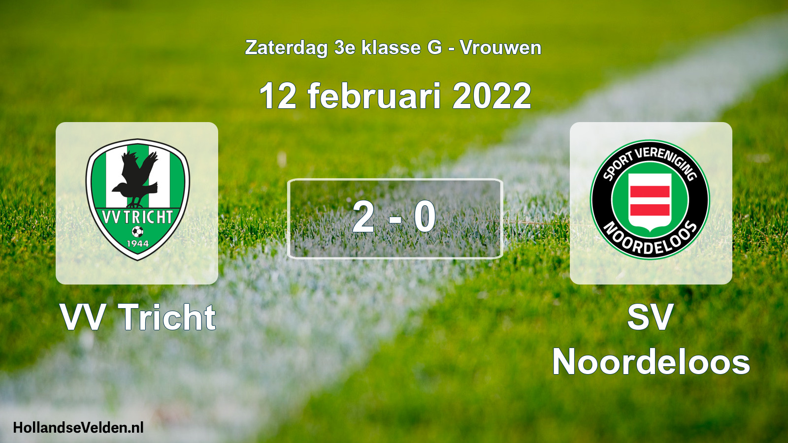 Total number of matches played: VV Tricht - SV Noordeloos 2 - 0 (12 February 2022)