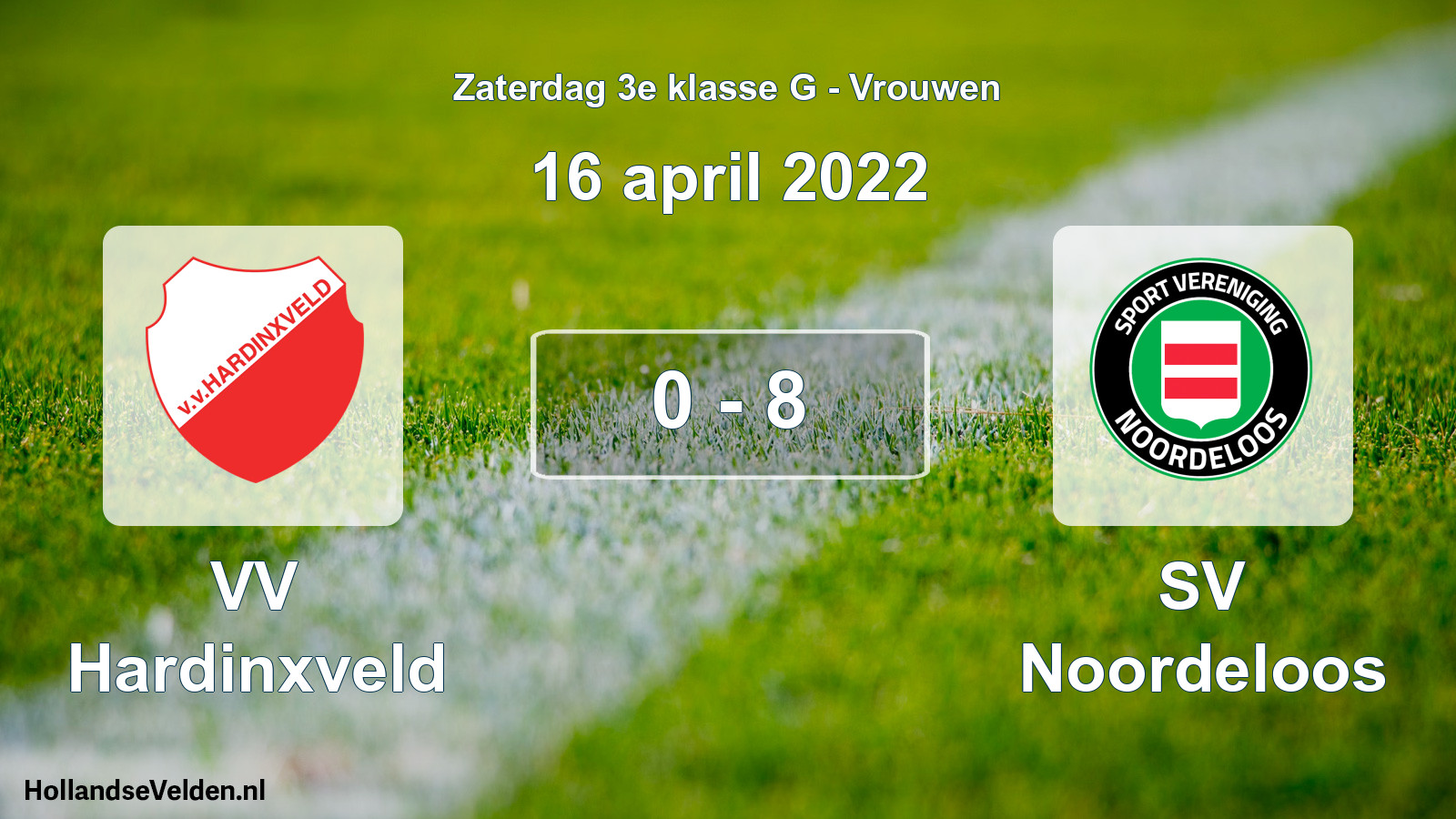 Total number of matches played: VV Hardinxveld - SV Noordeloos 0 - 8 (16 April 2022)