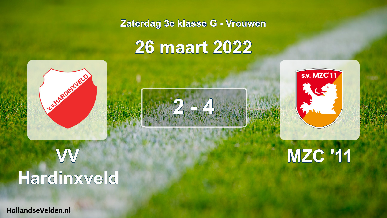 Total number of matches played: VV Hardinxveld - MZC '11 2 - 4 (26 March 2022)
