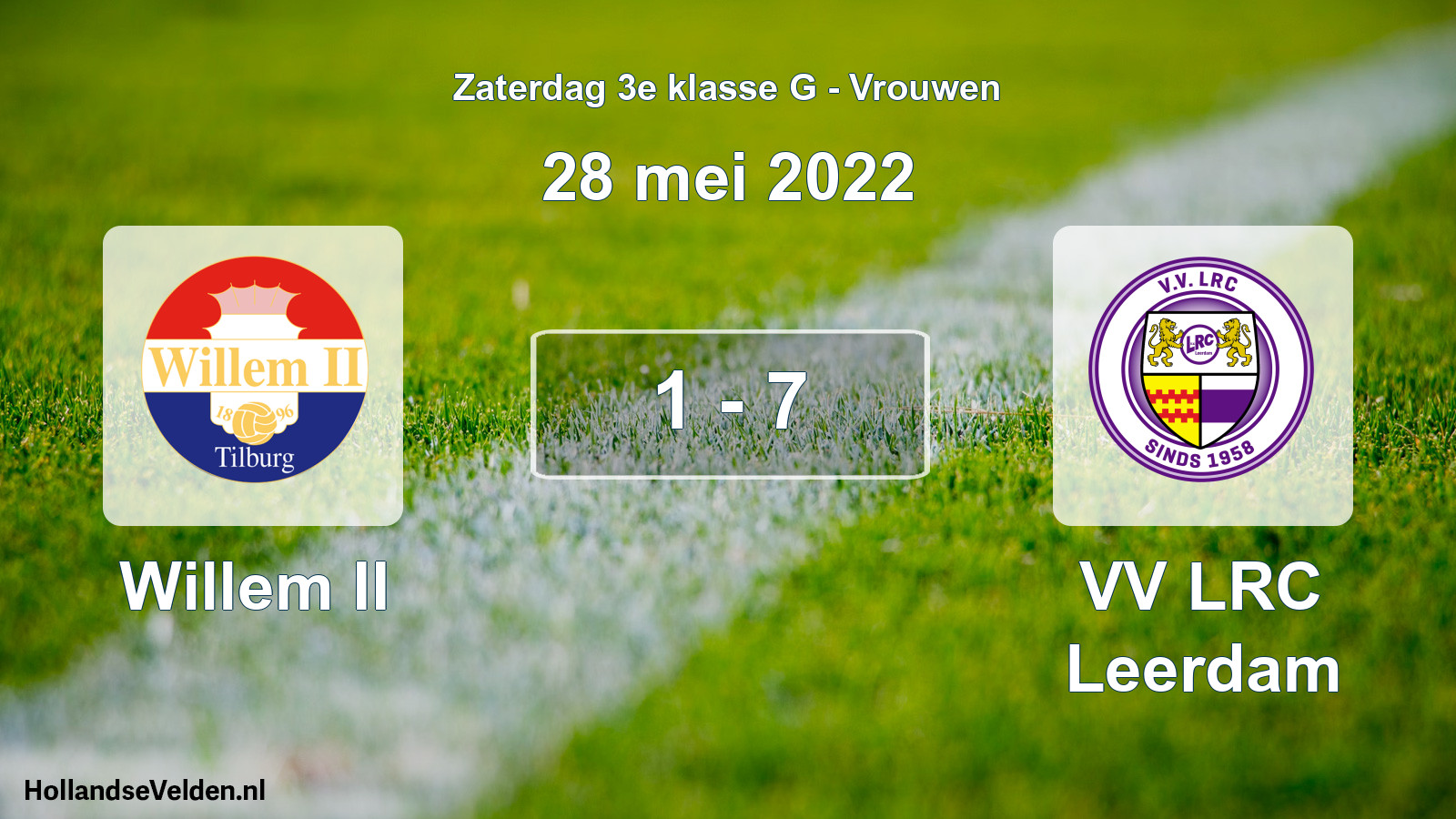 Total number of matches played: Willem II - VV LRC Leerdam 1 - 7 (28 May 2022)