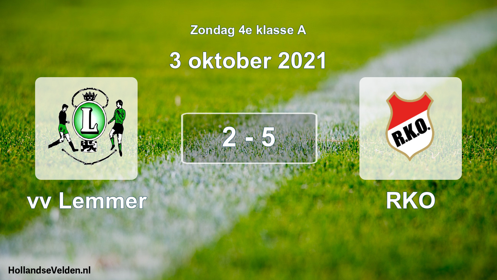Total number of matches played: vv Lemmer - RKO 2 - 5 (3 October 2021)