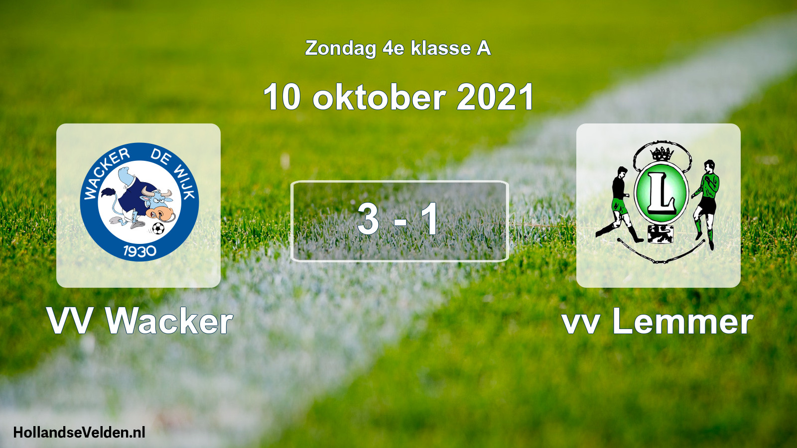 Total number of matches played: VV Wacker - vv Lemmer 3 - 1 (10 October 2021)