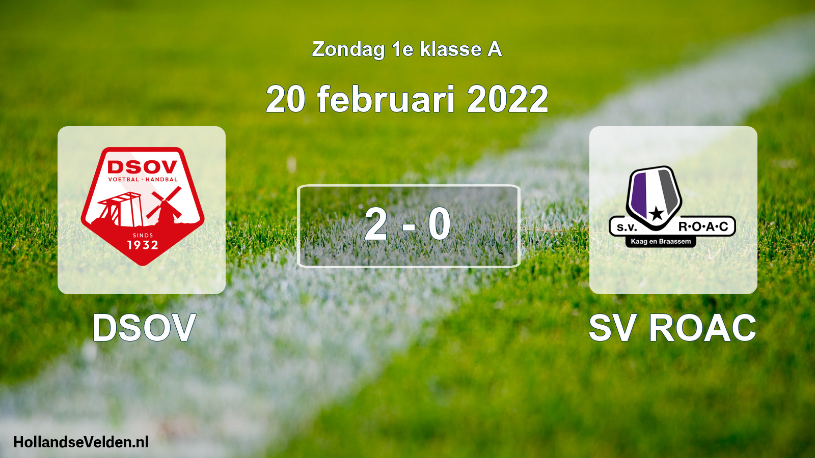 Total number of matches played: DSOV - SV ROAC 2 - 0 (20 February 2022)