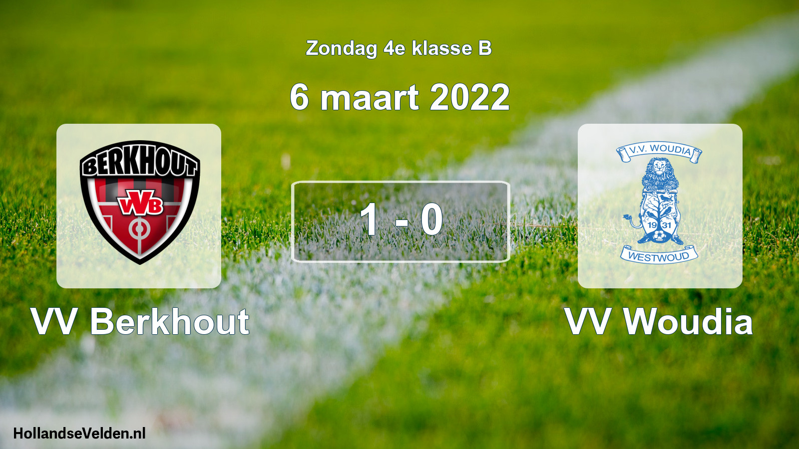 Total number of matches played: VV Berkhout - VV Woudia 1 - 0 (6 March 2022)