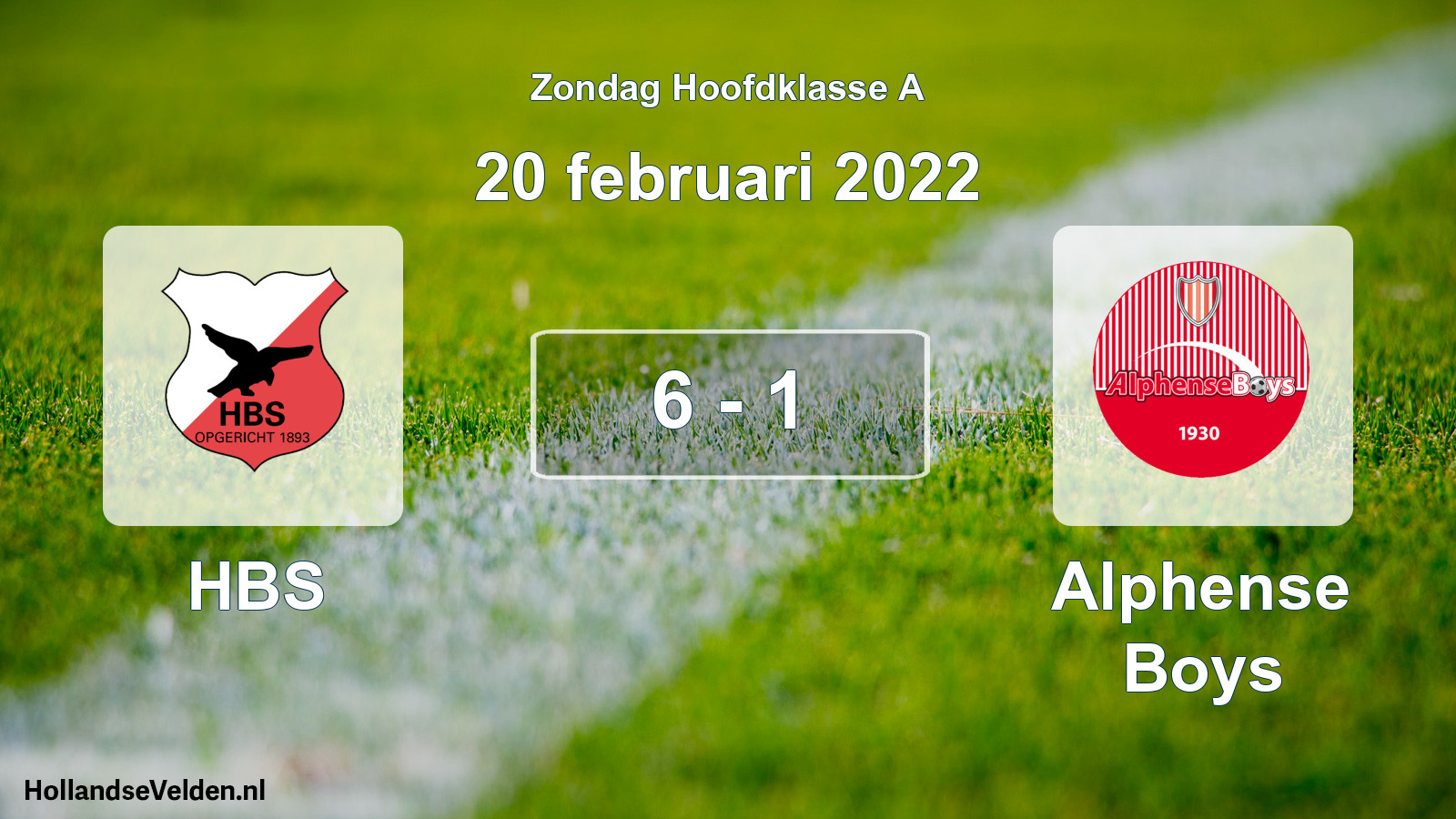 Total number of matches played: HBS - Alphense Boys 6 - 1 (20 February 2022)