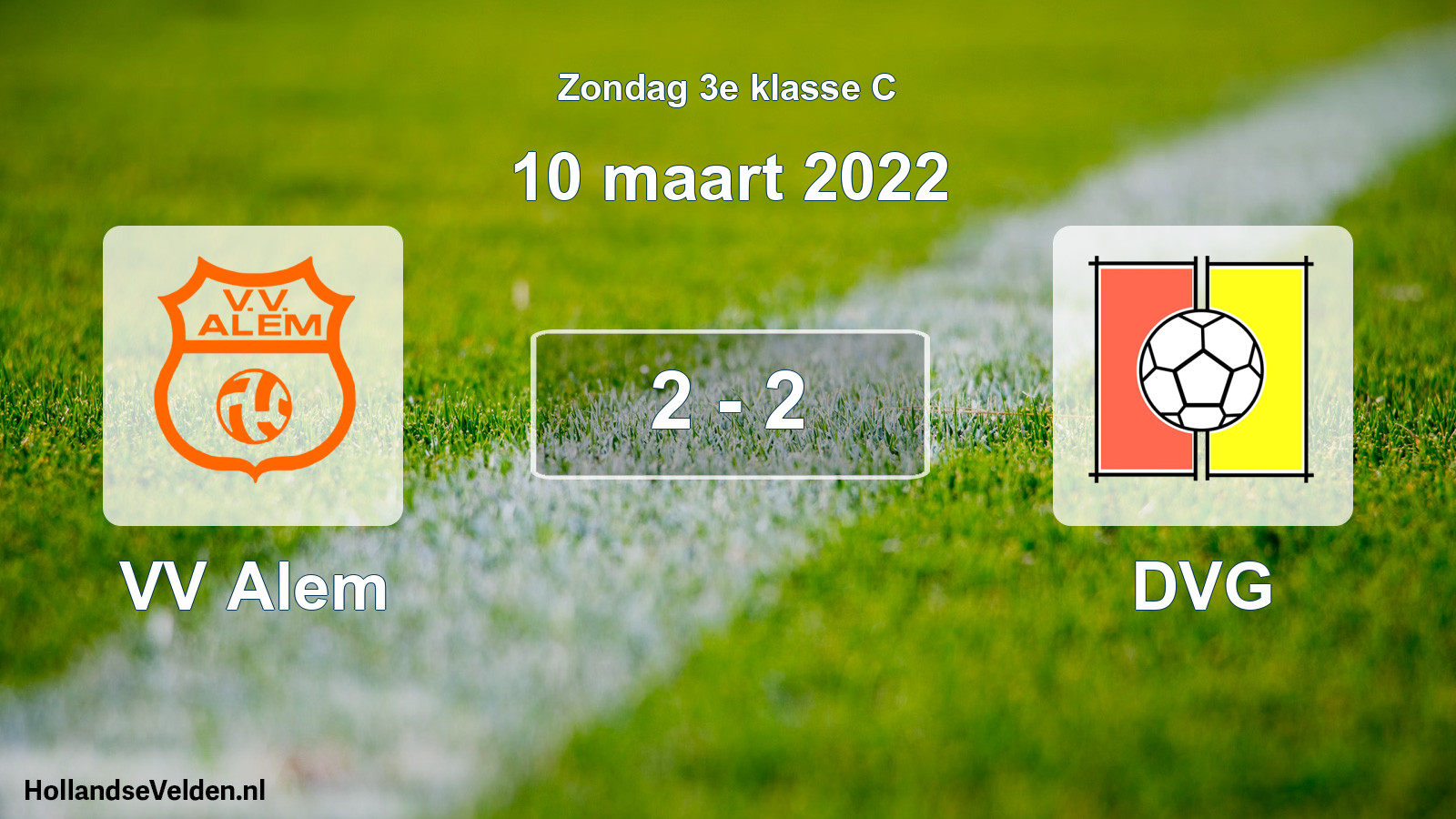 Total number of matches played: VV Alem - DVG 2 - 2 (10 March 2022)