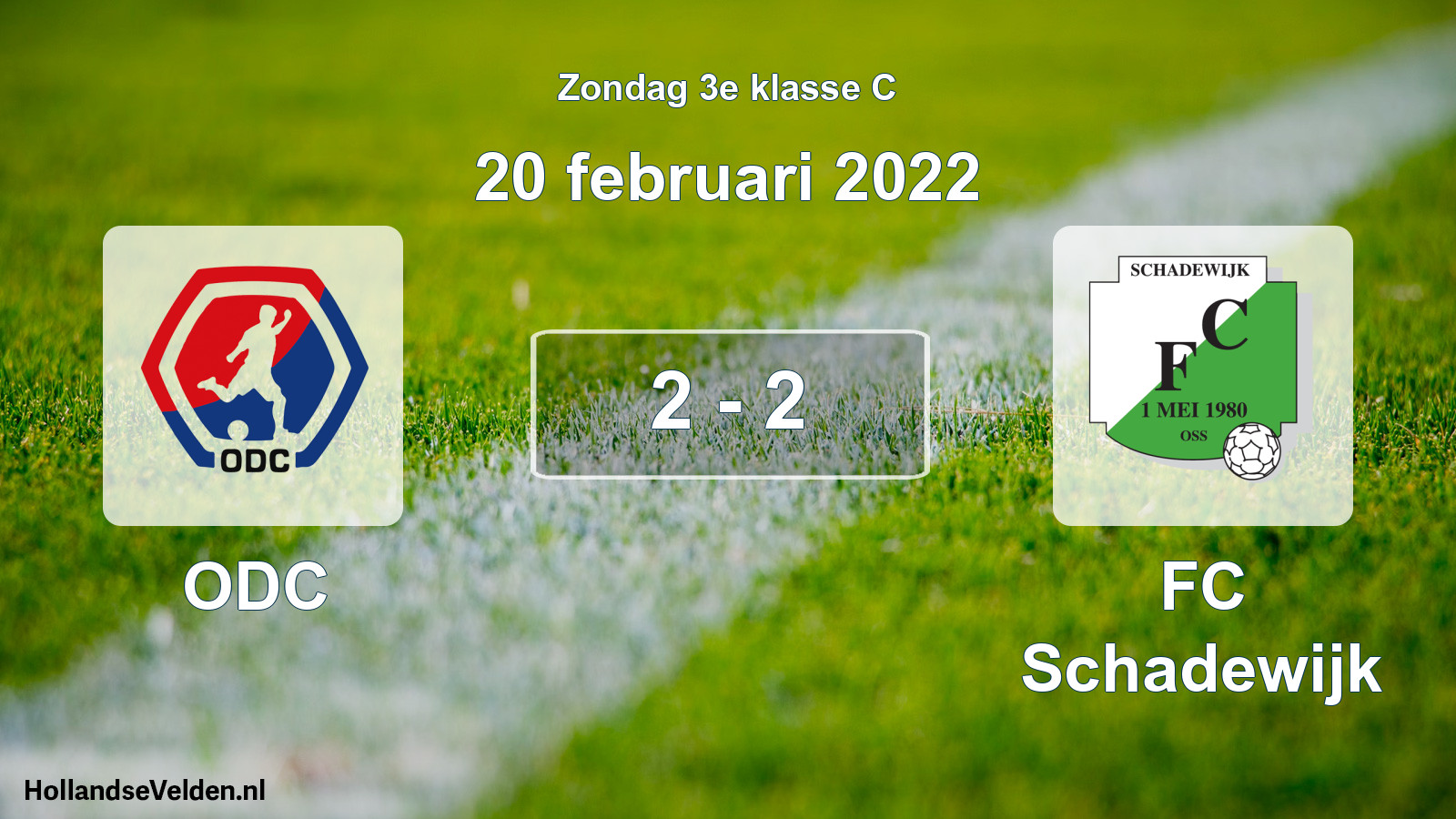 Total number of matches played: ODC - FC Schadewijk 2 - 2 (20 February 2022)