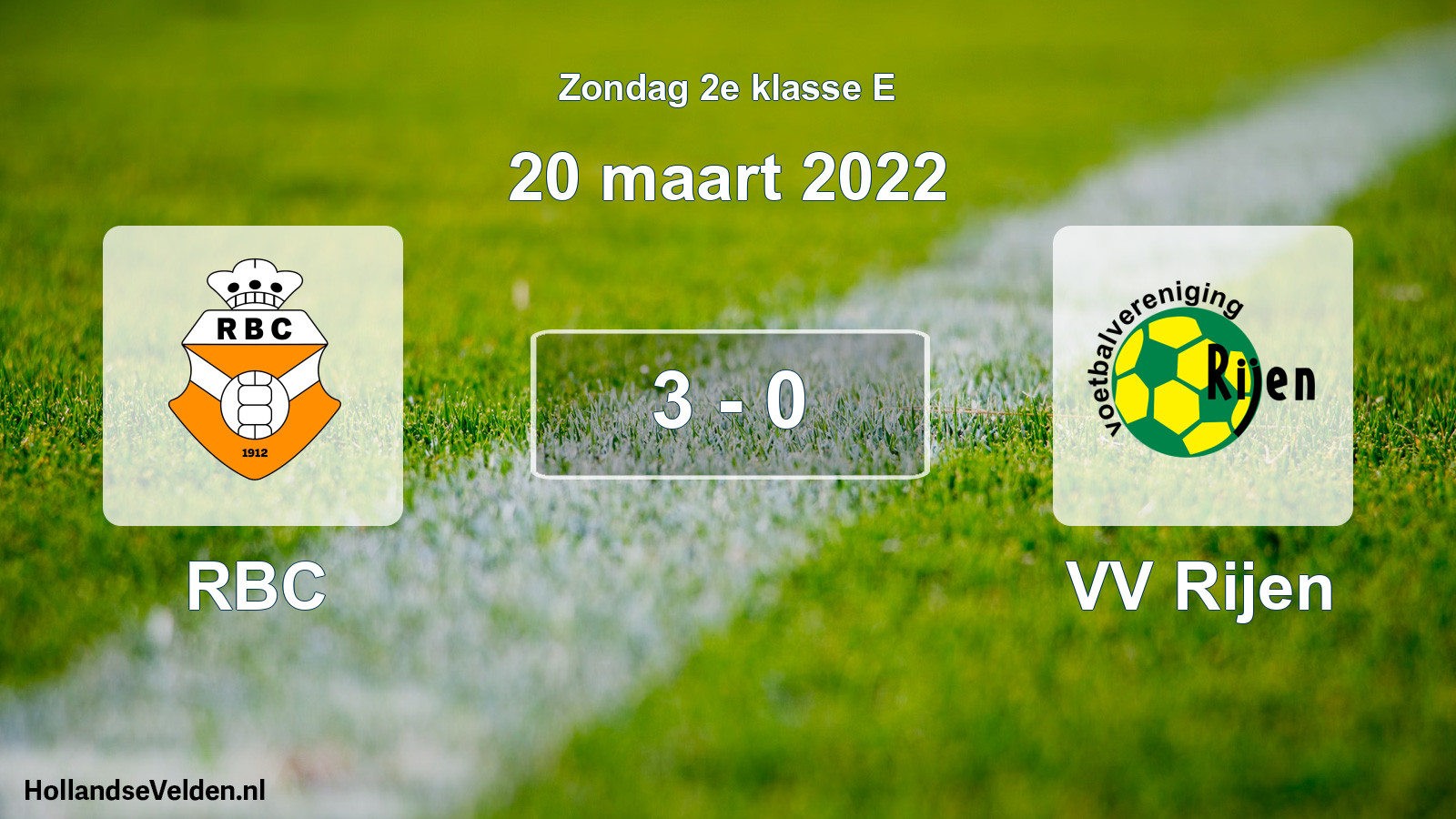 Total number of matches played: RBC - VV Rijen 3 - 0 (20 March 2022)