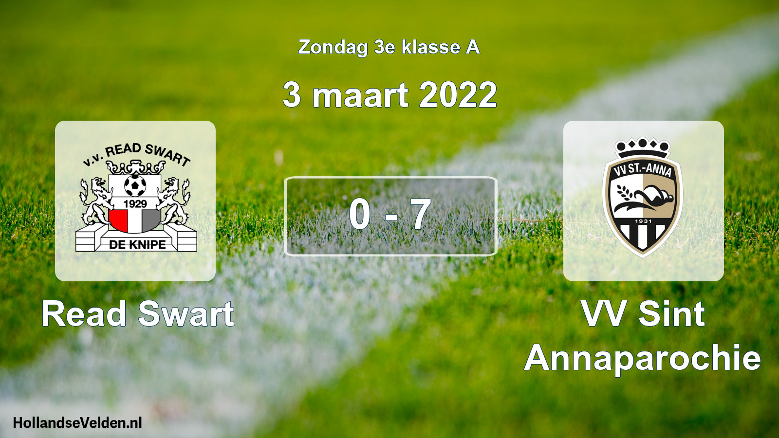 Total number of matches played: Read Swart - VV Sint Annaparochie 0 - 7 (3 March 2022)