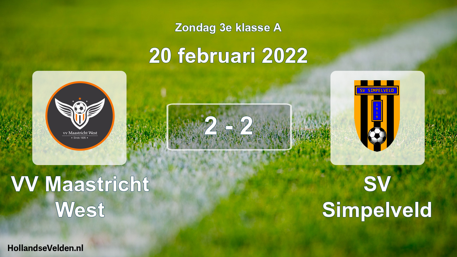 Total number of matches played: VV Maastricht West - SV Simpelveld 2 - 2 (20 February 2022)
