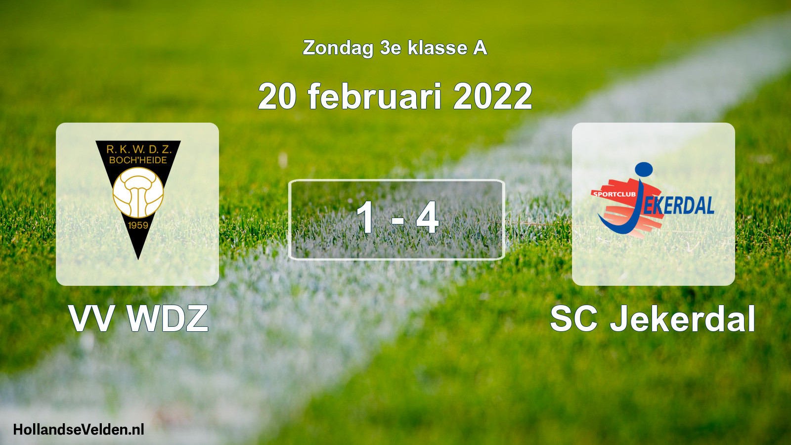 Total number of matches played: VV WDZ - SC Jekerdal 1 - 4 (20 February 2022)