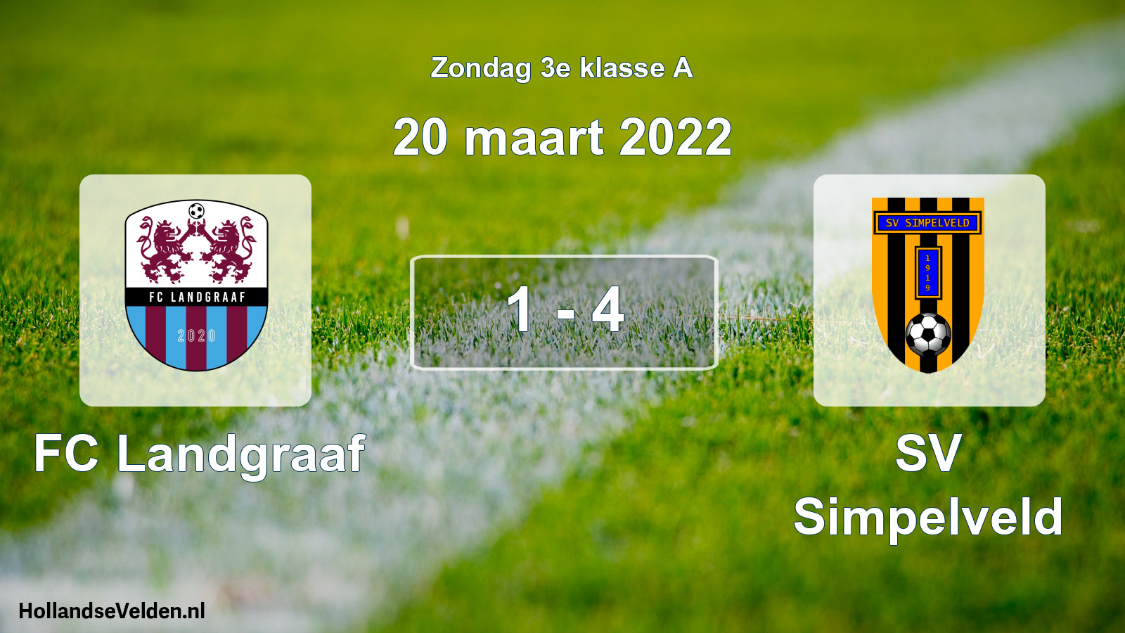 Total number of matches played: FC Landgraaf - SV Simpelveld 1 - 4 (20 March 2022)