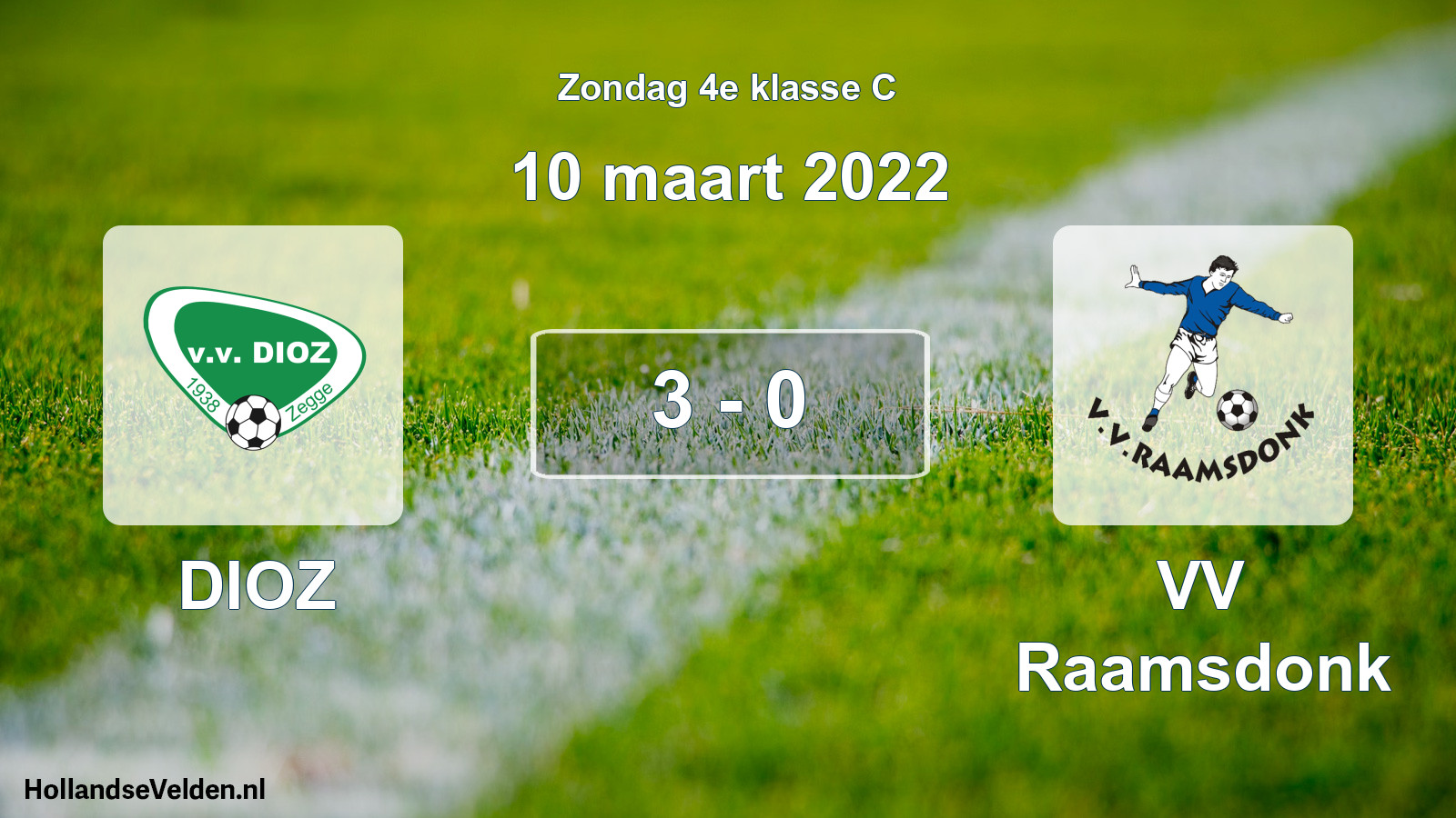 Total number of matches played: DIOZ - VV Raamsdonk 3 - 0 (10 March 2022)