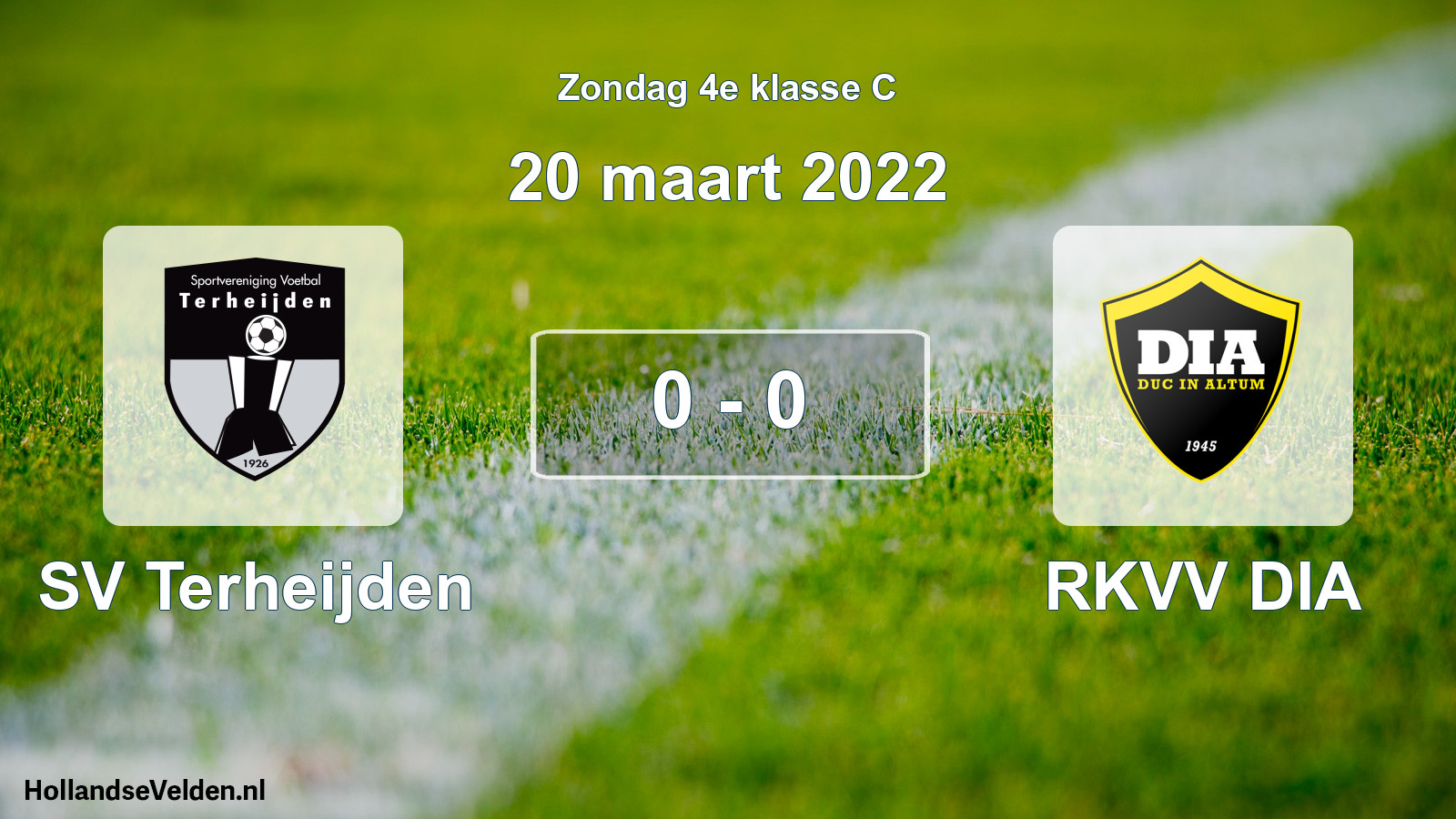 Total number of matches played: SV Terheijden - RKVV DIA 0 - 0 (20 March 2022)