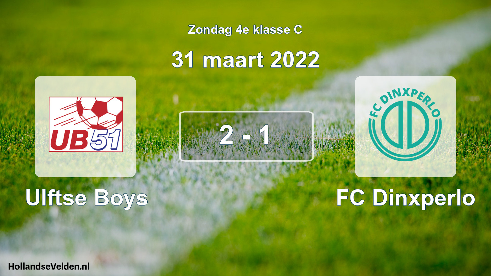 Total number of matches played: Ulftse Boys - FC Dinxperlo 2 - 1 (31 March 2022)