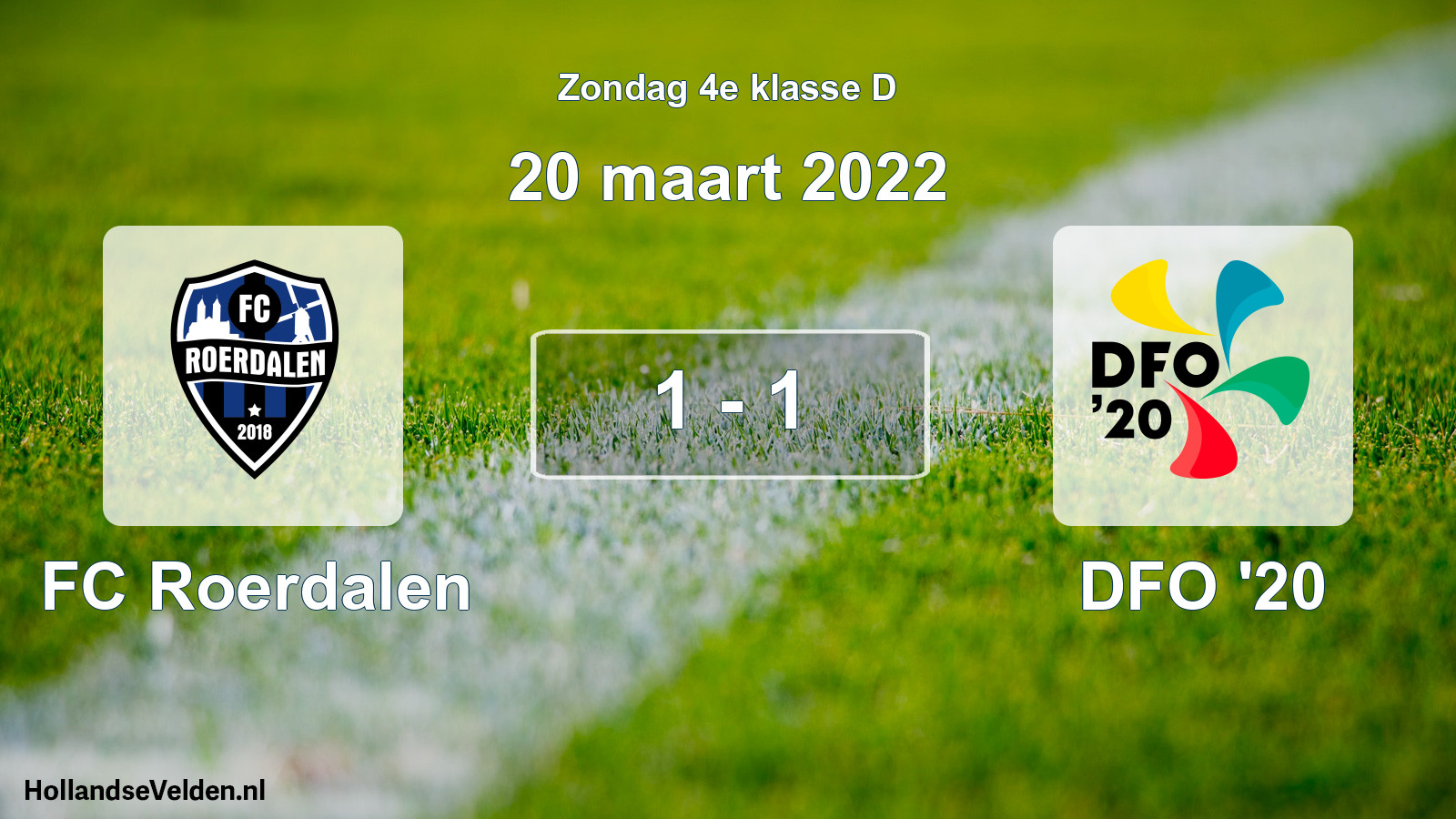 Total number of matches played: FC Roerdalen - DFO '20 1 - 1 (20 March 2022)