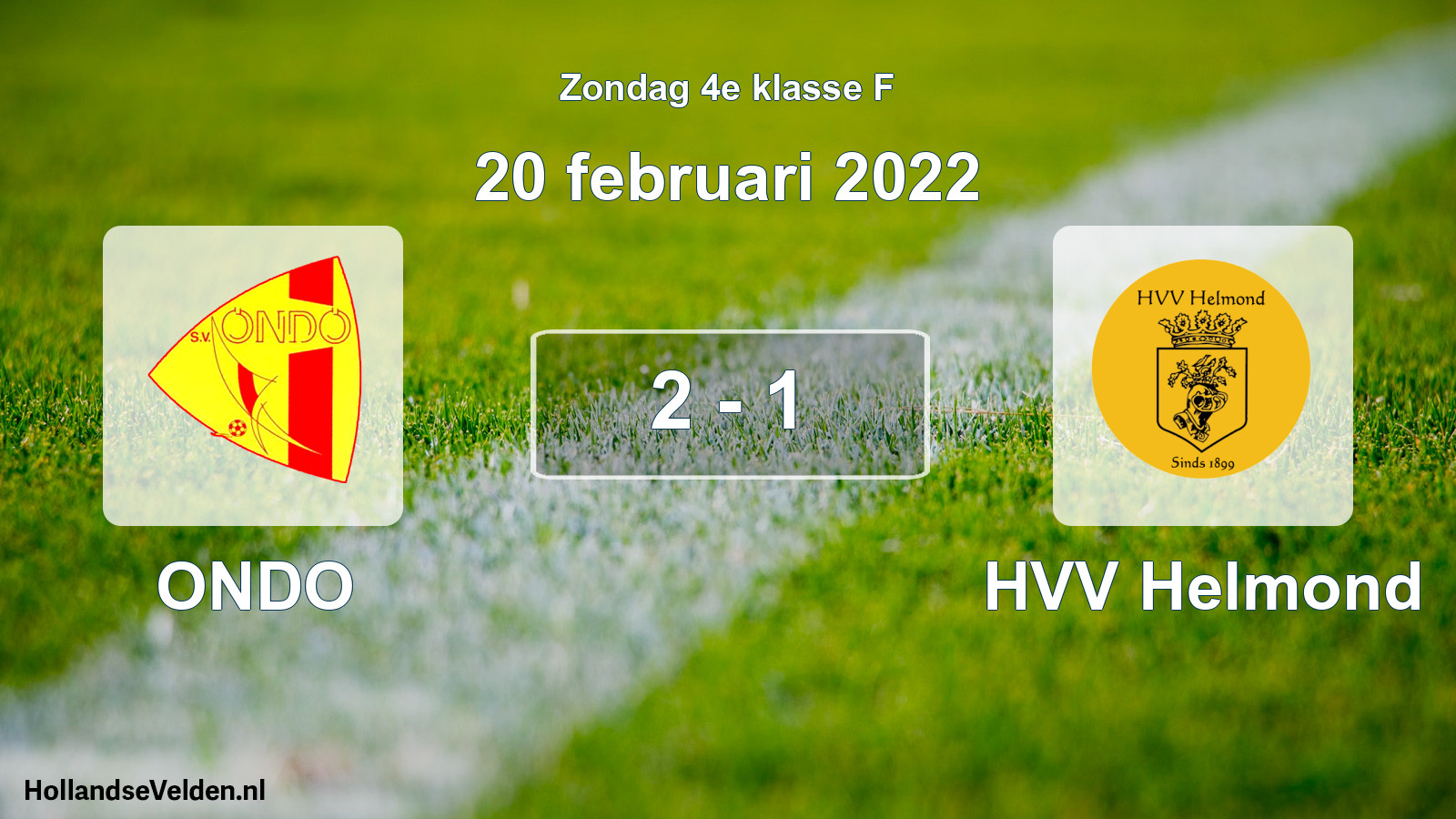 Total number of matches played: ONDO - HVV Helmond 2 - 1 (20 February 2022)