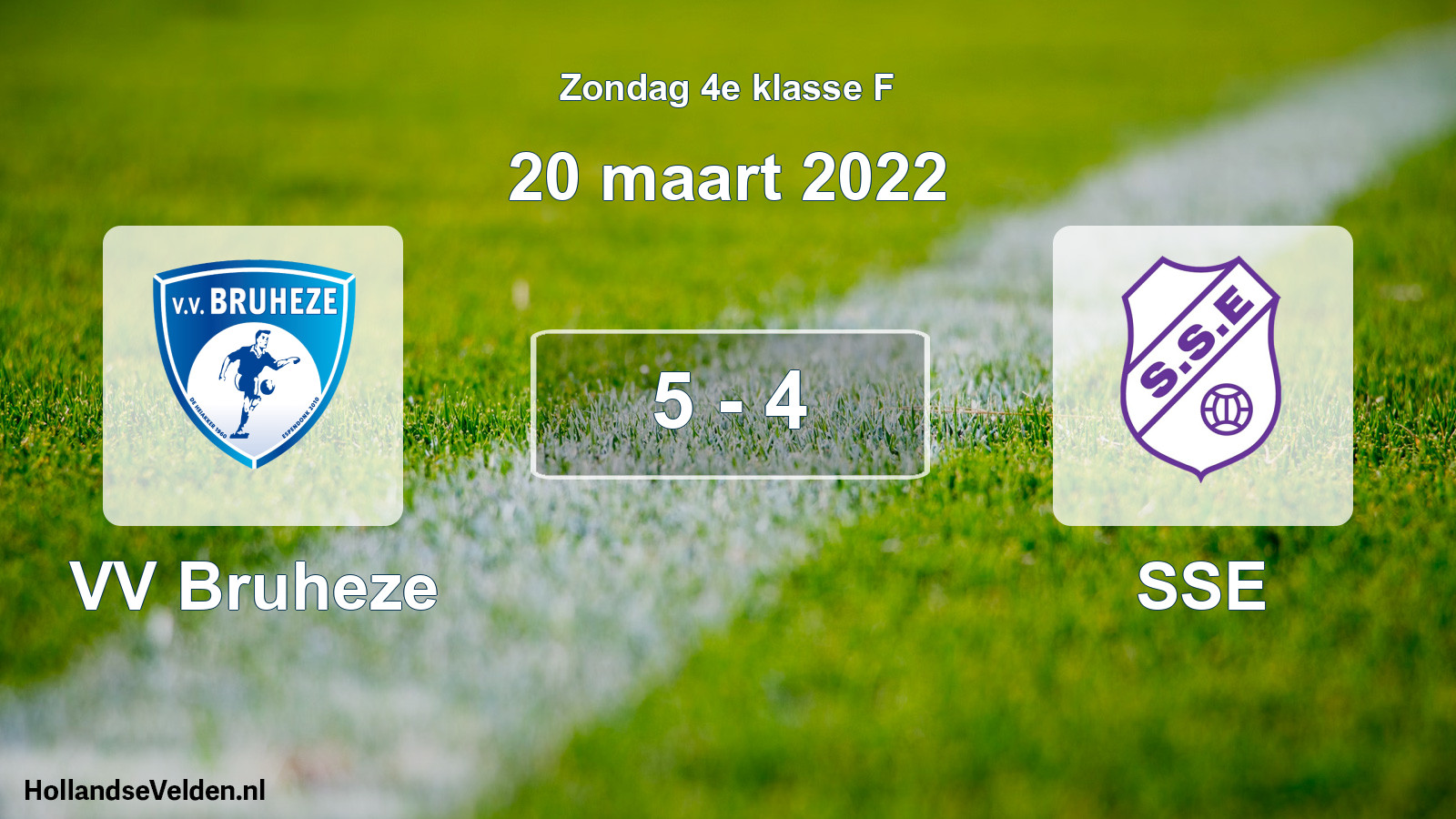 Total number of matches played: VV Bruheze - SSE 5 - 4 (20 March 2022)