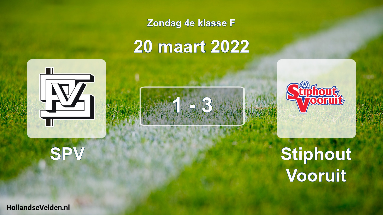 Total number of matches played: SPV - Stiphout Vooruit 1 - 3 (20 March 2022)