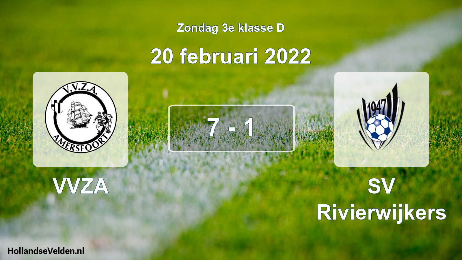 Total number of matches played: VVZA - SV Rivierwijkers 7 - 1 (20 February 2022)