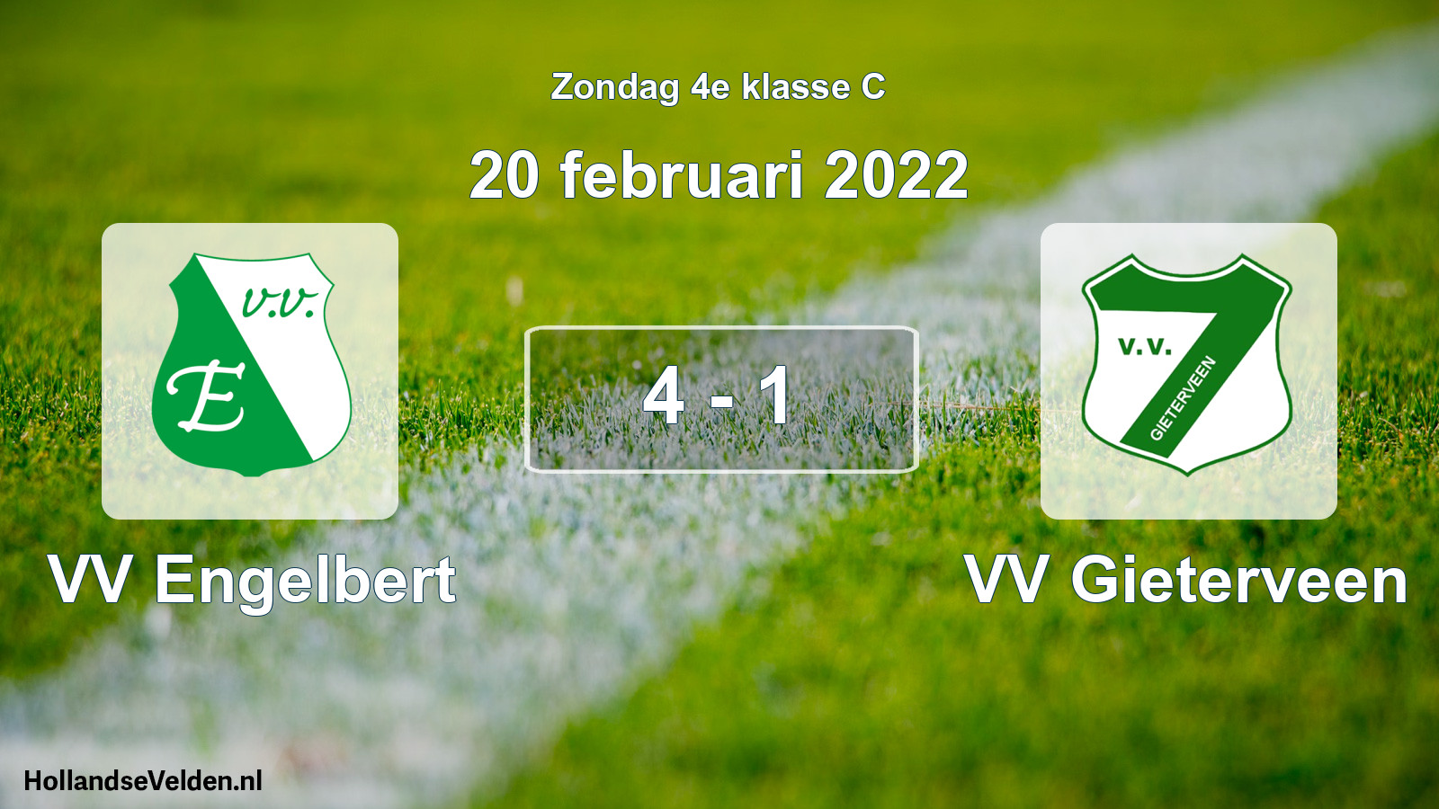 Total number of matches played: VV Engelbert - VV Gieterveen 4 - 1 (20 February 2022)