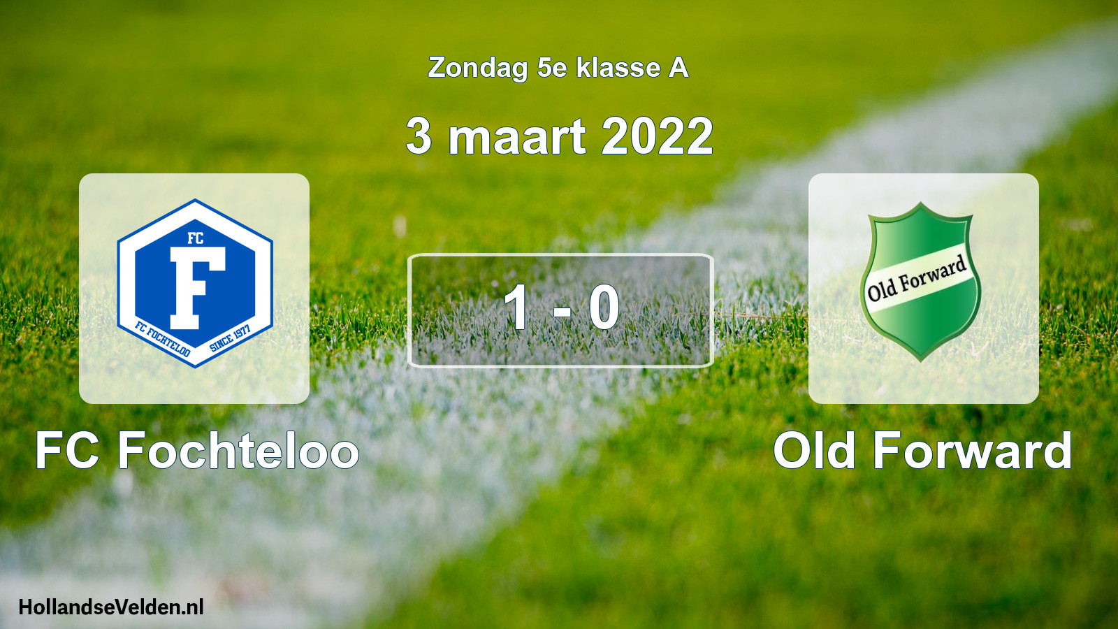 Total number of matches played: FC Fochteloo - Old Forward 1 - 0 (3 March 2022)