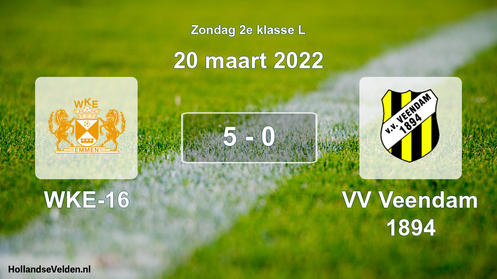 Total number of matches played: WKE-16 - VV Veendam 1894 5 - 0 (20 March 2022)