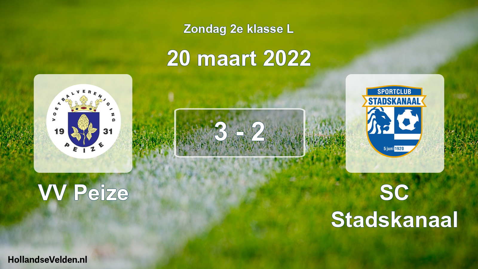 Total number of matches played: VV Peize - SC Stadskanaal 3 - 2 (20 March 2022)