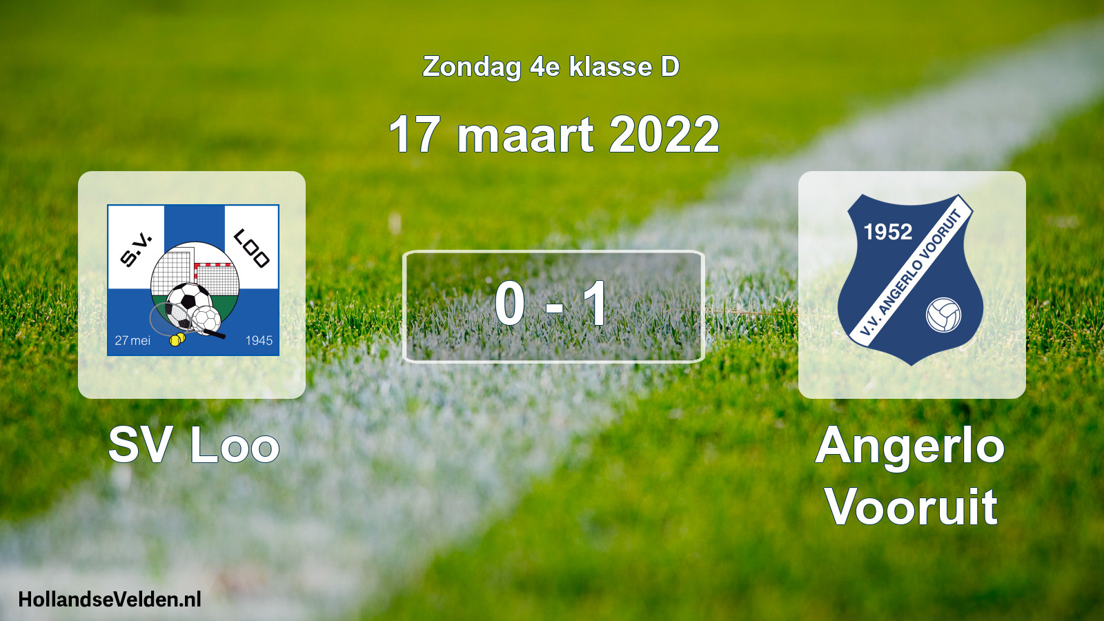Total number of matches played: SV Loo - Angerlo Vooruit 0 - 1 (17 March 2022)