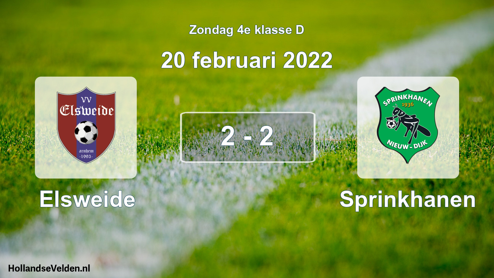 Total number of matches played: Elsweide - Sprinkhanen 2 - 2 (20 February 2022)
